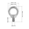 QWORK® 4PCS M12 Eye Bolts - 300KG - 304 Stainless