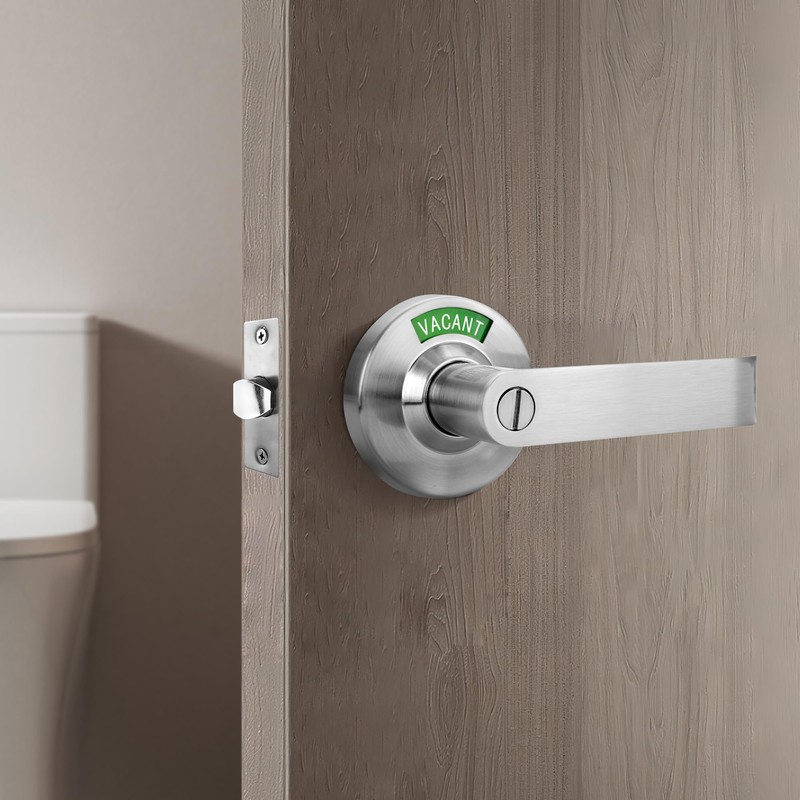 Malimali Commercial Door Handle with Occupied Sign, Bathroom Door Handle