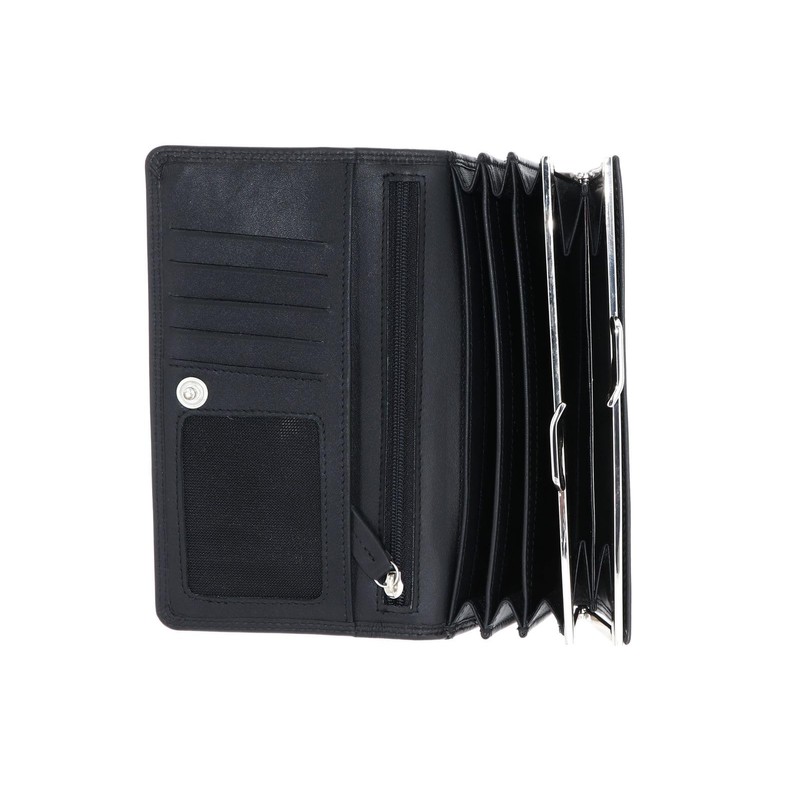 Golden Head Polo RFID Protect French Coin Purse Wallet Black,