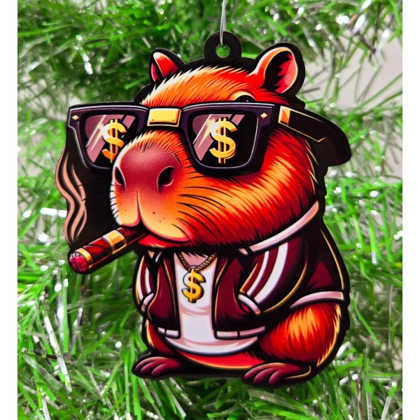 Unbranded Hip Hop Capybara Cigar - Unique Christmas Ornament