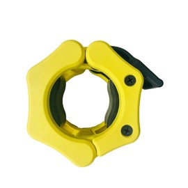 Greententljs Barbell Clamps 2 Inch Olympic - Pair of Collars Quick Release Locking Barbell Workout Pro Weight Plate Clamp Clips for Gym Power Heavy Weightlifting Fitness (Mix Yellow w/Black)