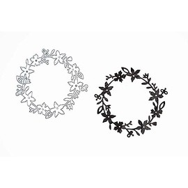 Stanzenshop Flower Wreath Cutting Dies Stencil Plants Cutting Dies Stencils Scrapbooking Card Making DIY Embossing Stencils Paper Cards Cutting Dies