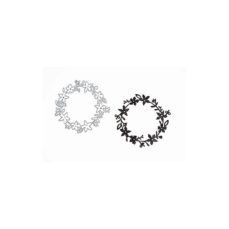 Stanzenshop Flower Wreath Cutting Dies Stencil Plants Cutting Dies Stencils