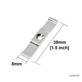 TERF® 5 Pcs Chrome Turn Buttons 38mm [ 1.5'' ] Cabinet Cupboard Wardrobe Latch Catch Lock Gate Shed Door Rabbit Hutch Thumb Turn Button with Fixing Screw