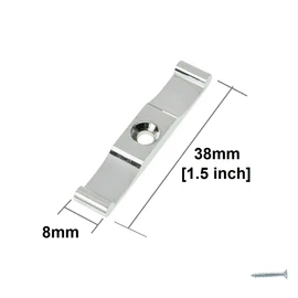 TERF® 5 Pcs Chrome Turn Buttons 38mm [ 1.5'' ] Cabinet Cupboard Wardrobe Latch Catch Lock Gate Shed Door Rabbit Hutch Thumb Turn Button with Fixing Screw
