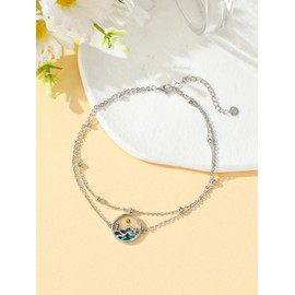 Palpitate Mustard Seed Anklet Bracelet 925 Sterling Silver Chain for Women Musturd seed Mountain Anklet Jewelry Gift Adustable Chain