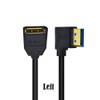 Kework 5.9 Inch DisplayPort 8K Extension Cable, 90 Degree Left