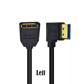 Kework 5.9 Inch DisplayPort 8K Extension Cable, 90 Degree Left Angle DP 1.4 Version Male to DP 1.4 Version Female Adapter Extender Cable, Support 8K@60Hz & 4K@ 144Hz