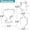 JOB JOL Hanukkah Cookie Cutters 3 PCS, 4'', Star of