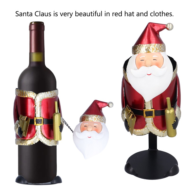 Santa Claus Wine Rack Innovative Dinning Table Decoration Ornament for