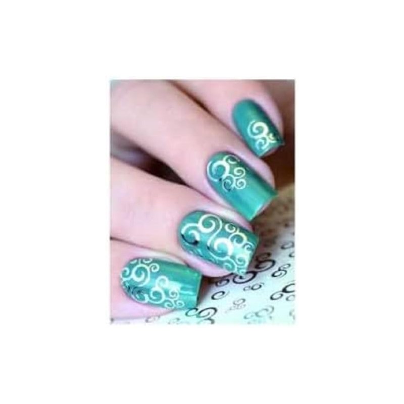 Italian Designs Nail Art Stickers, Silver Filigree