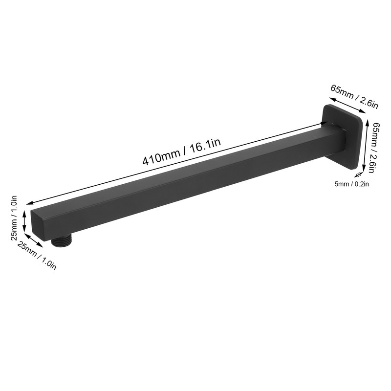 NPT1/2 41cm Shower Arm Concealed Wall Mounted Shower Head Extension