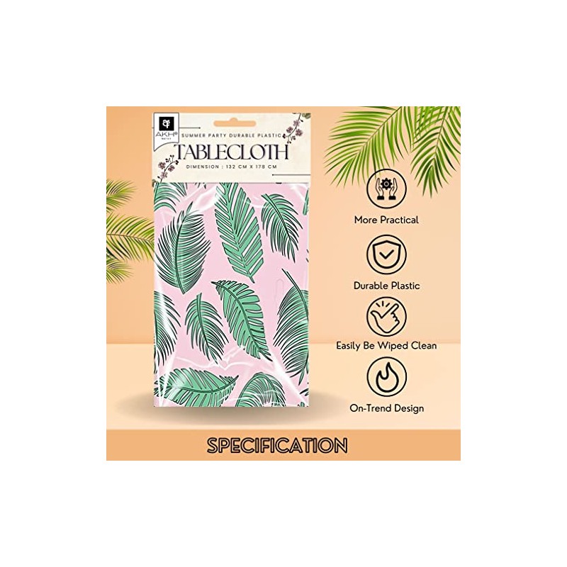 AKH® Summer Party Tablecloth | 132 x 178cm | Hawaiian
