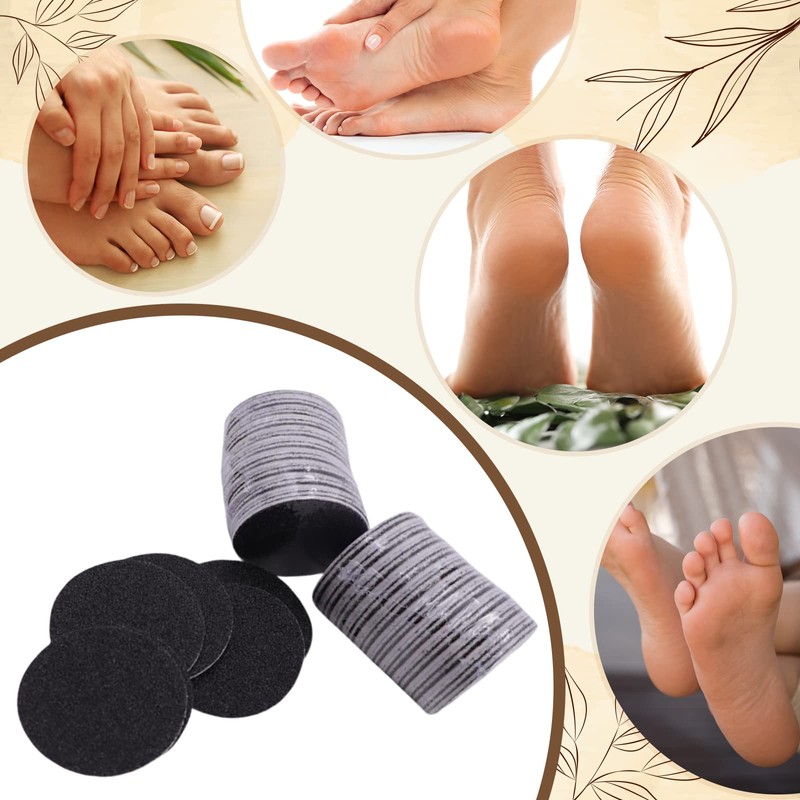 perfeclan 60pcs Replacement Sandpaper Discs Pad Callus Removal Foot Care