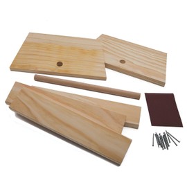 Unfinished Slat Stool, Unassembled