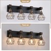 Farmhouse Bathroom Vanity Light Fixtures, 4-Light Black Gold Bathroom Light