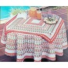 AdonisUSA Tablecloth Round 61" and 29.5"x29.5" Square overlay 2 pc.