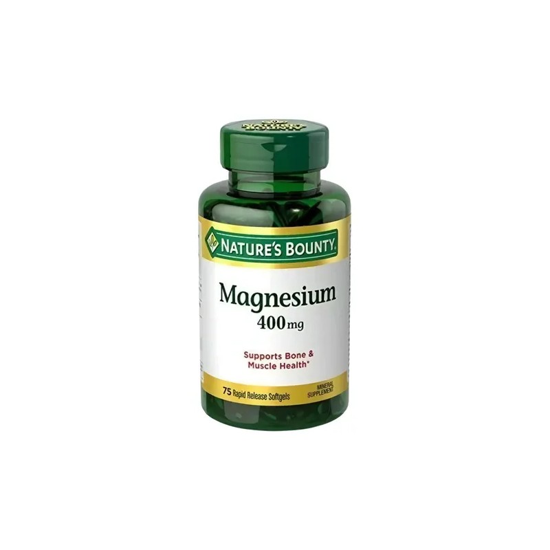 Magnesio 400mg 75 Softgels Magnesium Supplement, High Potency