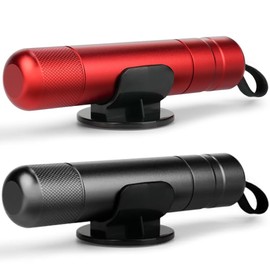 SINSEN Window Breaker Seat Belt Cutter, Car Safety Hammer Emergency Tool, One Second Escape Tool, Portable Kit, 2 Pack(Black+Red)