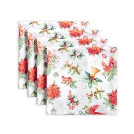 Maison d' Hermine Chromo 100% Cotton Soft and Comfortable Set of 4 Napkins Perfect for Family Dinners | Weddings | Cocktail | Kitchen | Home | Thanksgiving/Christmas (45 cm x 45 cm)