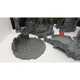 EC3D 9 Piece Ruins Set Scatter Terrain Scenery 28mm Dungeons & Dragons 3D Printed