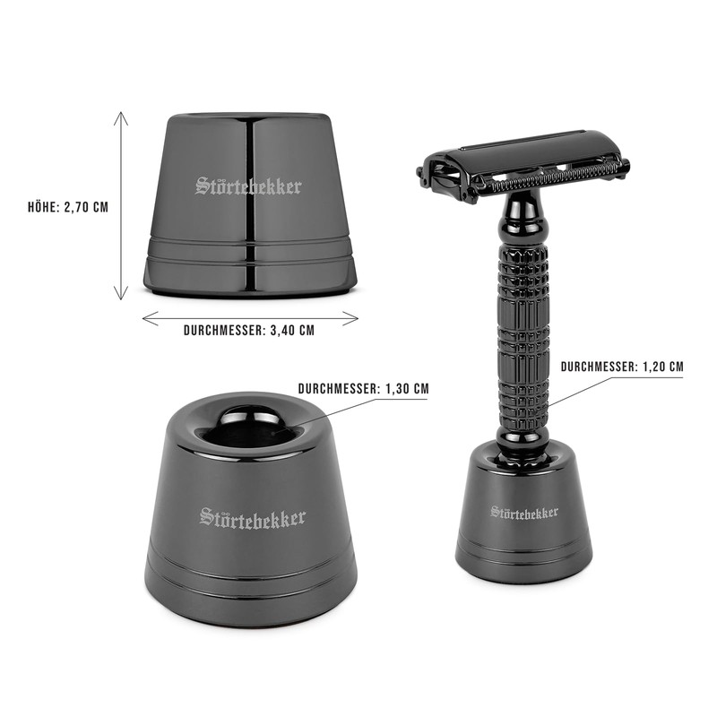 Störtebekker® premium shaving stand "Hamburg" in a set with safety