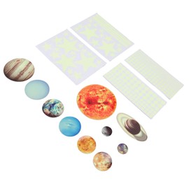14 Glow in the Dark Stars, Solar System Wall Stickers, Luminous Ceiling Decoration for Children's Room, Living Room, Classroom, Children's Room (Mini Solar System)