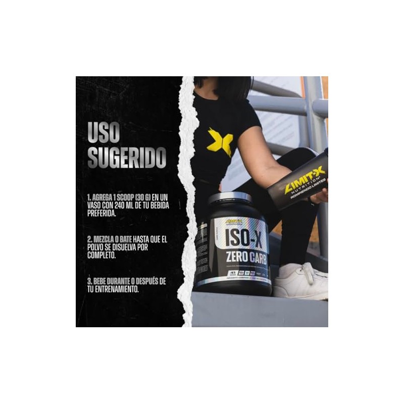 Limit-X Nutrition ISO-X Zero Carb - Suplemento Deportivo en polvo