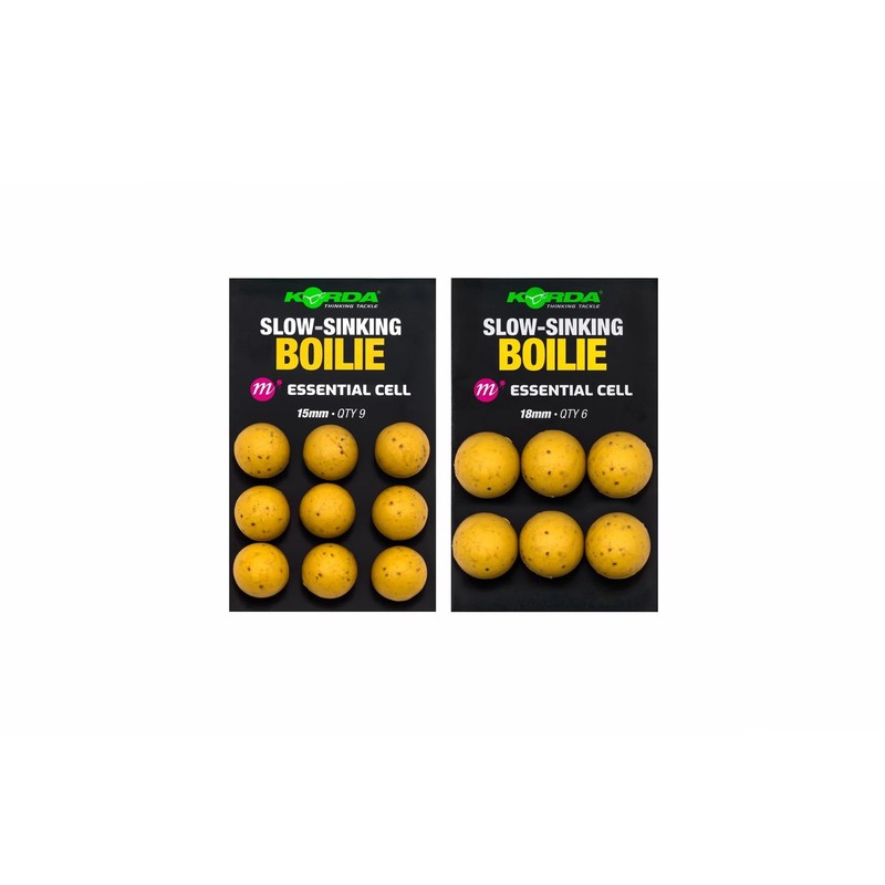 Korda Imitation Slow Sinking Boilie Essential Cell: 15mm