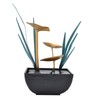 Tabletop Fountain LED Lights No Noise Compact Lightweight Classic Indoor