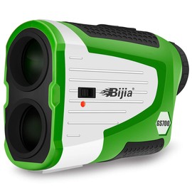 BIJIA GS700 Golf Distance Meter, Golf Laser Rangefinder, Distance Measuring Device, 6x Optical Telephoto, Up to 650 Meters, IP65b Waterproof, USB Charging, Slope Correction, Flagpole Lock & Open