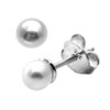 Citerna Women's 9ct White Gold 4 mm Pearl Stud Earrings