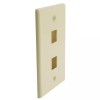 Construct Pro Single-Gang 2-Port Keystone Wall Plate (Ivory)