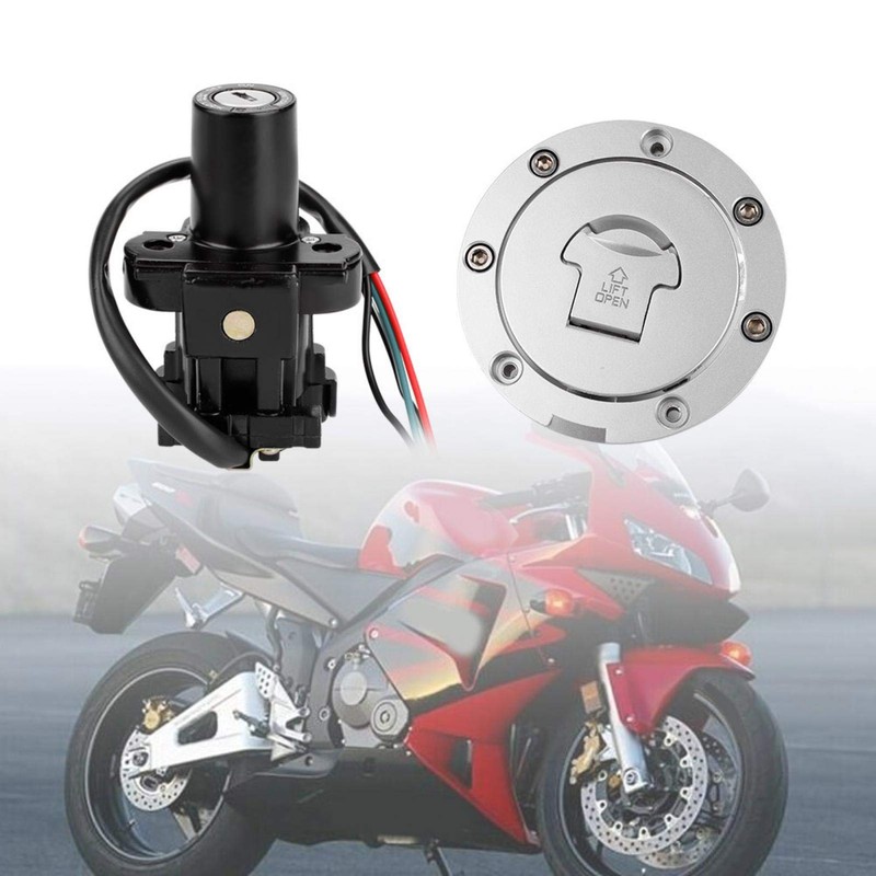 Qiilu Ignition Switch Fuel Gas Seat Lock Key Set for