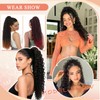 28inch Drawstring Ponytail Extension,Black Hair Extensions For Women,Long Curly Ponytail