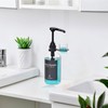 Onsogi Clear Glass Mouthwash Dispenser with Black Cup Holder and