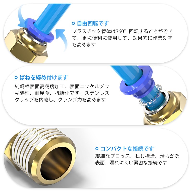 TAILONZ PNEUMATIC Male Straight 10mm Tube OD x 1/4 Push