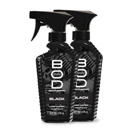 BOD man Fragrance Body Spray, Black, 8 fl oz (Pack of 2)