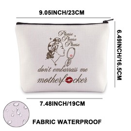 JNIAP Music Lyrics Makeup Bag Gift Please Please Please I Beg You Don't Embarrass Me Singer Fans Gifts (Embarrass Me mb)