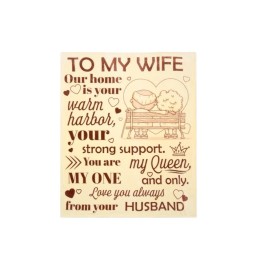 Joiedomi To My Wife Throw / Travel Blanket Microfiber Fleece Anniversary Gift Love Letter