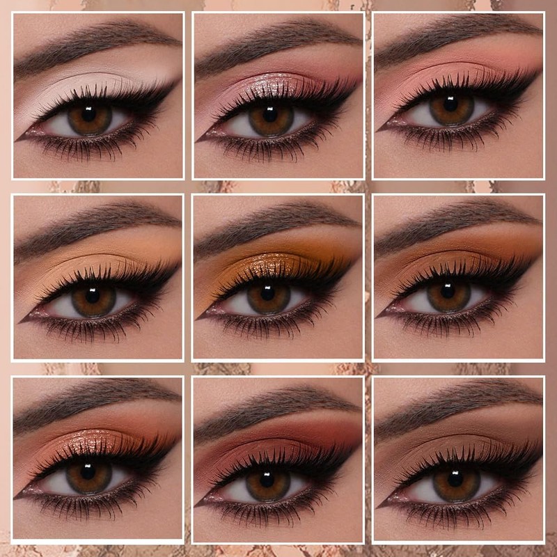 Paleta de sombras de ojos mate de 9 colores larga