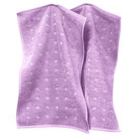 Möve Quadretti Walk Terry Towel Viola 30 x 50 cm Pack of 2