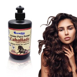 Crema Para Peinar, Activador de Rizos Curly Hair. Fortalece las Fibras Capilares, aporta Sedosidad y Brillo, Contiene Cola de Caballo, Aloe Vera y Extracto de Romero. Botella con 250ml.