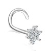 Moissanite Nose Stud for Women - 925 Sterling Silver Moissanite