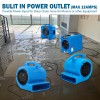 MOUNTO 1/4hp 1000cfm Air Mover Floor Blower Fan for Drying,