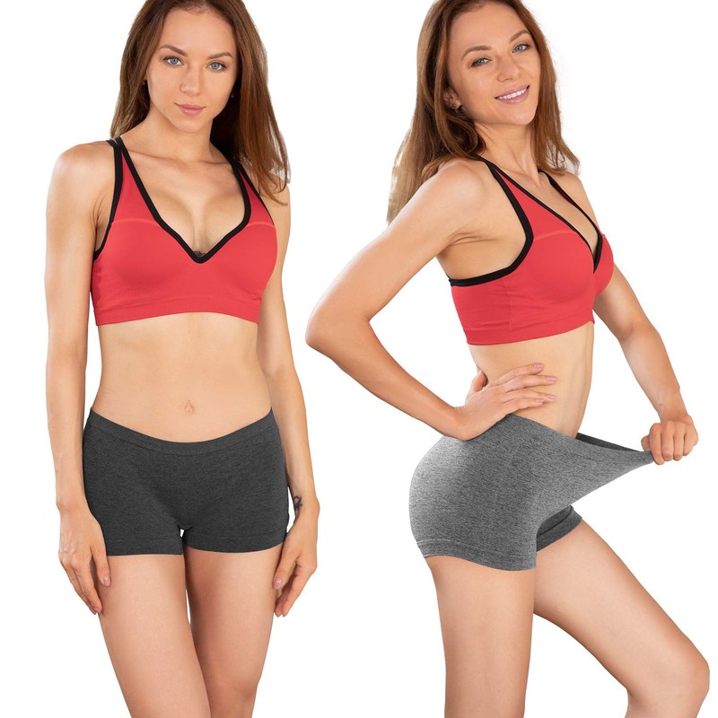 LALESTE Women's Boyshort Underwear Full Coverage Seamless Panties Soft Stretch
