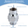JONMON Brass 360° Swivel Shower Head Connector, G1/2 Universal Thread,