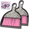 THINKLEARN 2PCS Mini Dustpan and Brush Set, Small Broom and