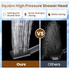 BRIGHT SHOWERS Rain Shower Head with Handheld Spray, 8 Inch