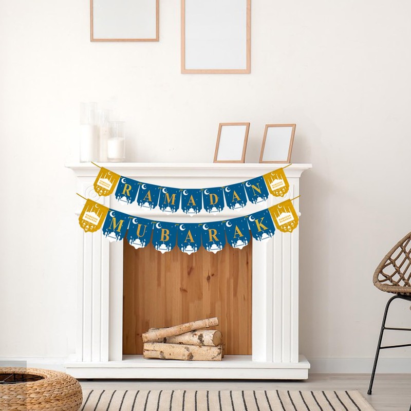 Ramadan Banner Decorations, Ramadan Mubarak Decorations for Home Ramadan Mubarak